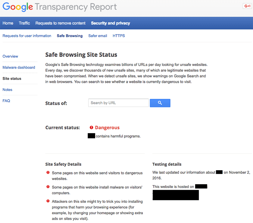 Kako da uklonite Google Blacklist upozorenje?